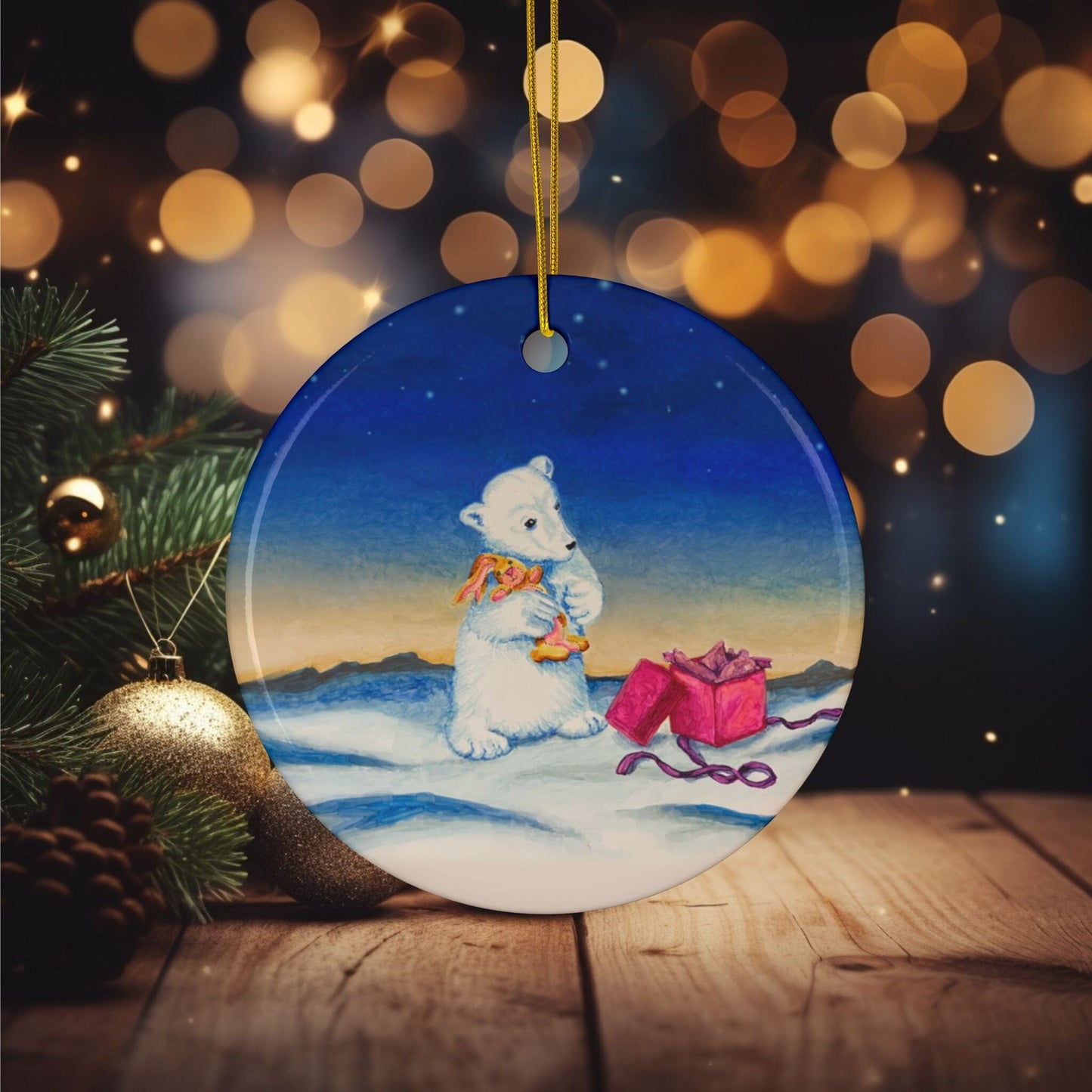 Ceramic Ornaments, 2-Side Print, (1pc, 3pcs, 5pcs, 10pcs) Home Decor Printify