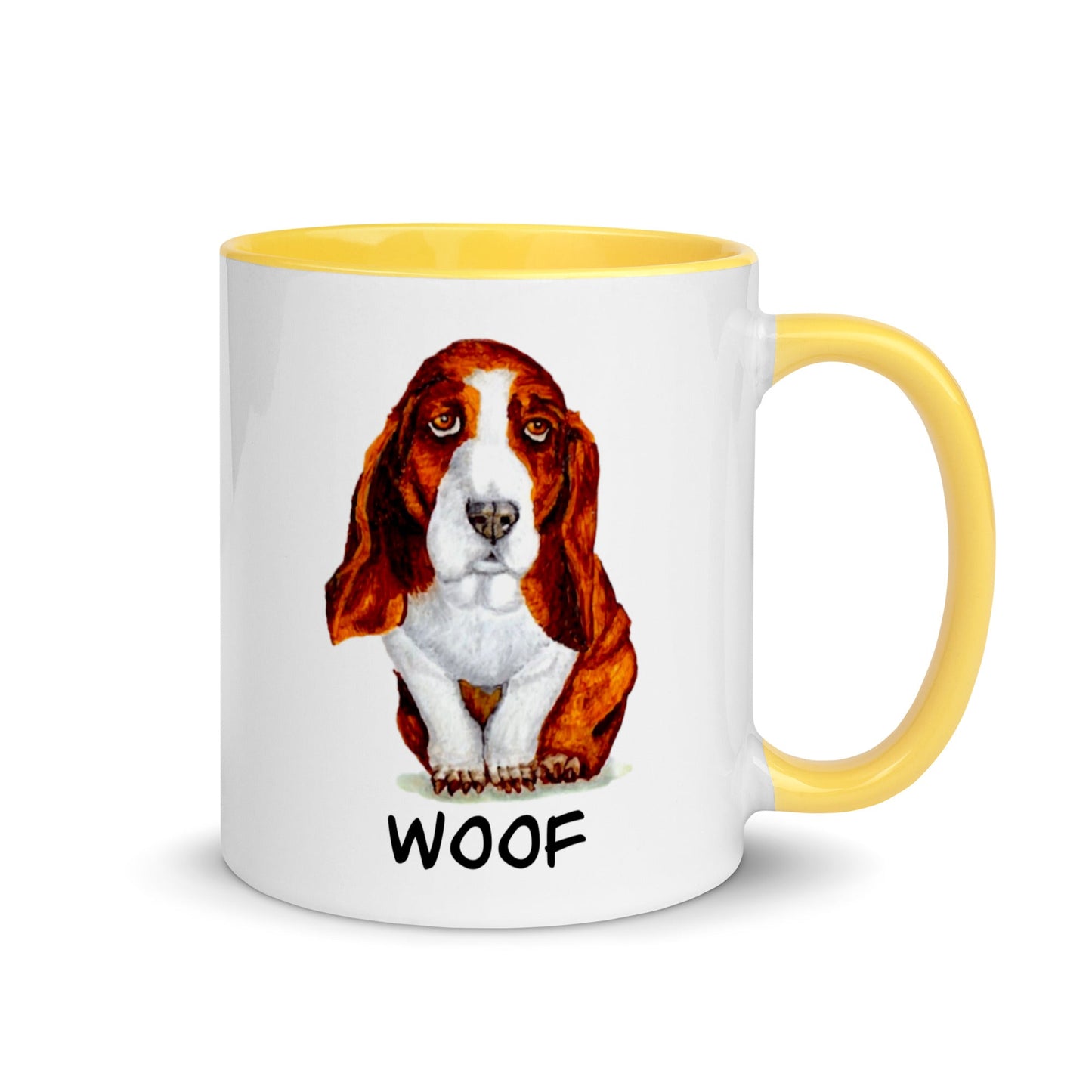 Basset Hound Puppy Two-Tone Mug Mugs Indie Darling Design