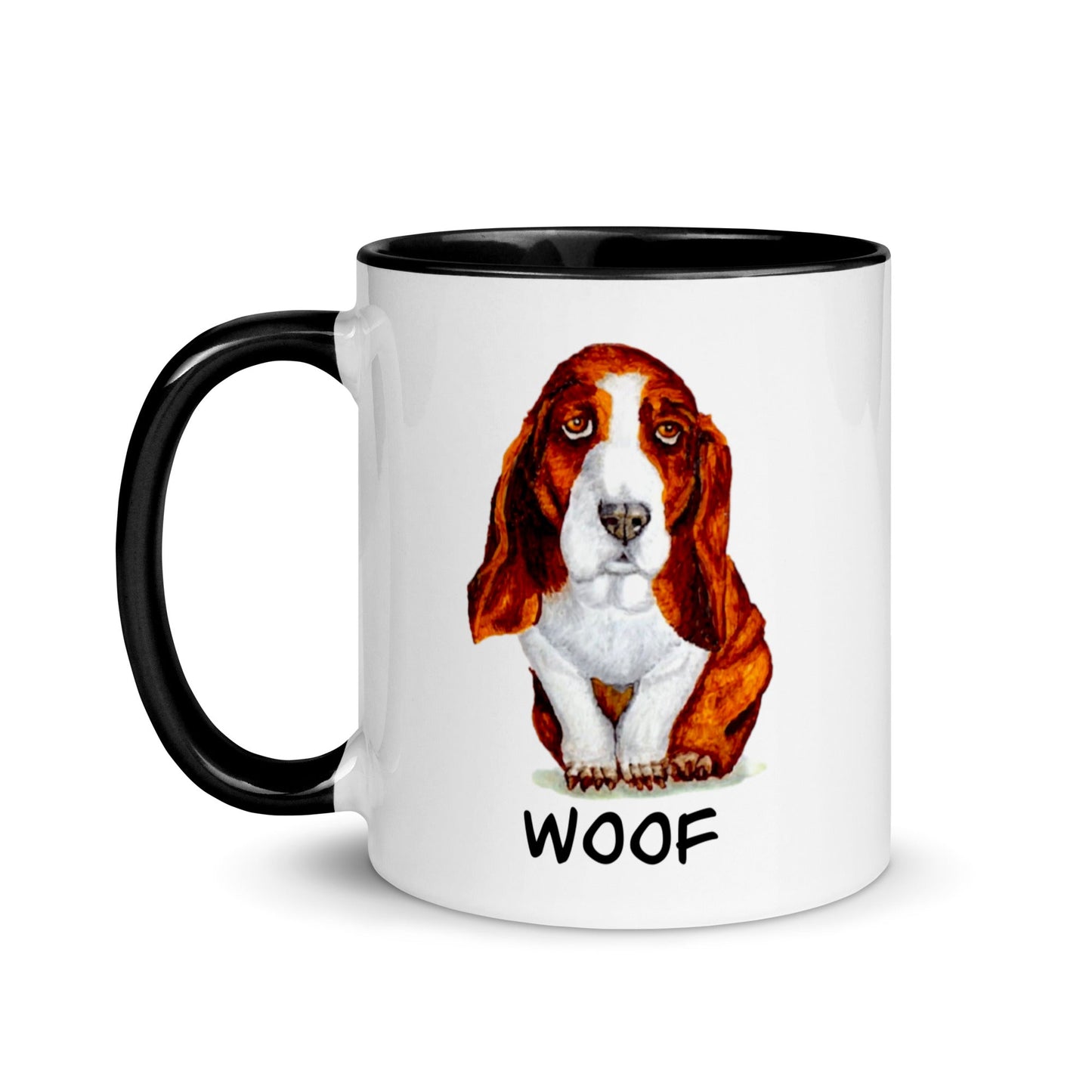 Basset Hound Puppy Two-Tone Mug Mugs Indie Darling Design