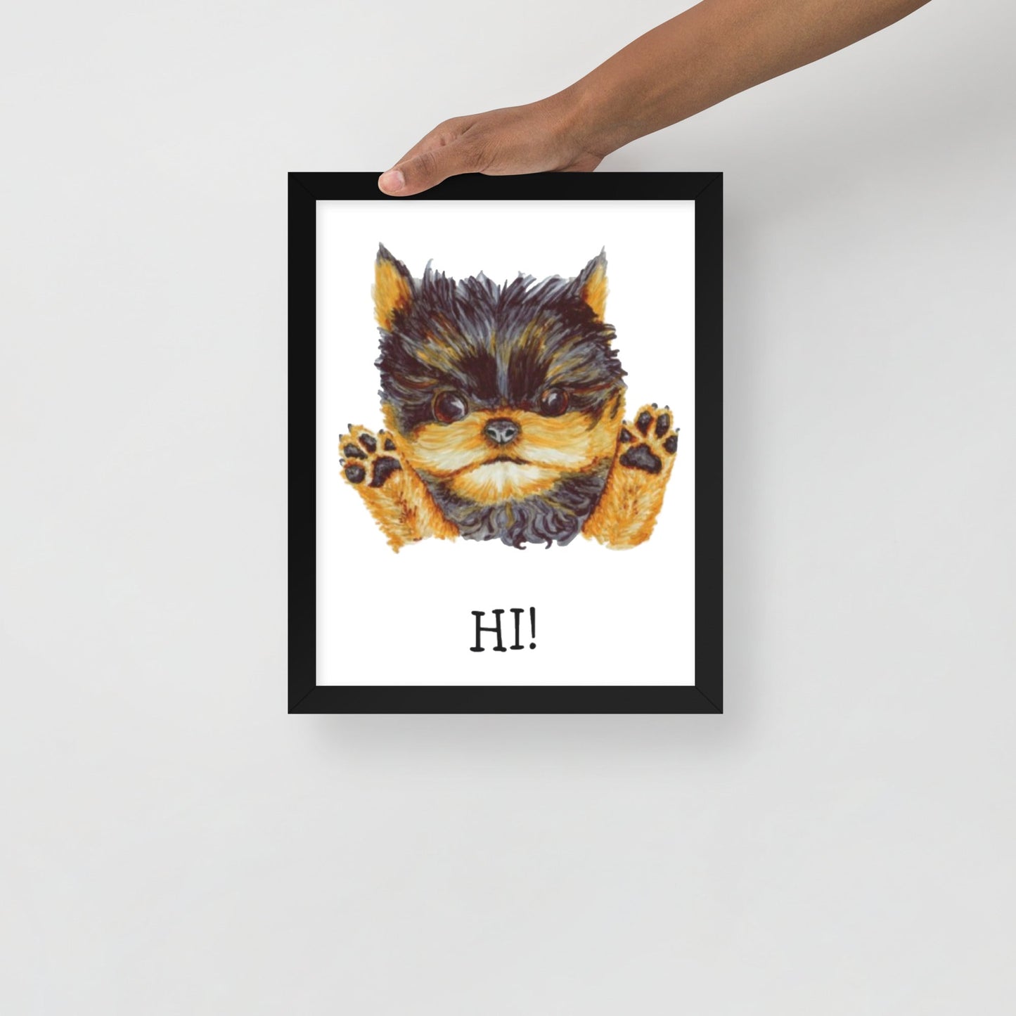 Corgie Puppy Framed Poster Posters, Prints, & Visual Artwork Indie Darling Design