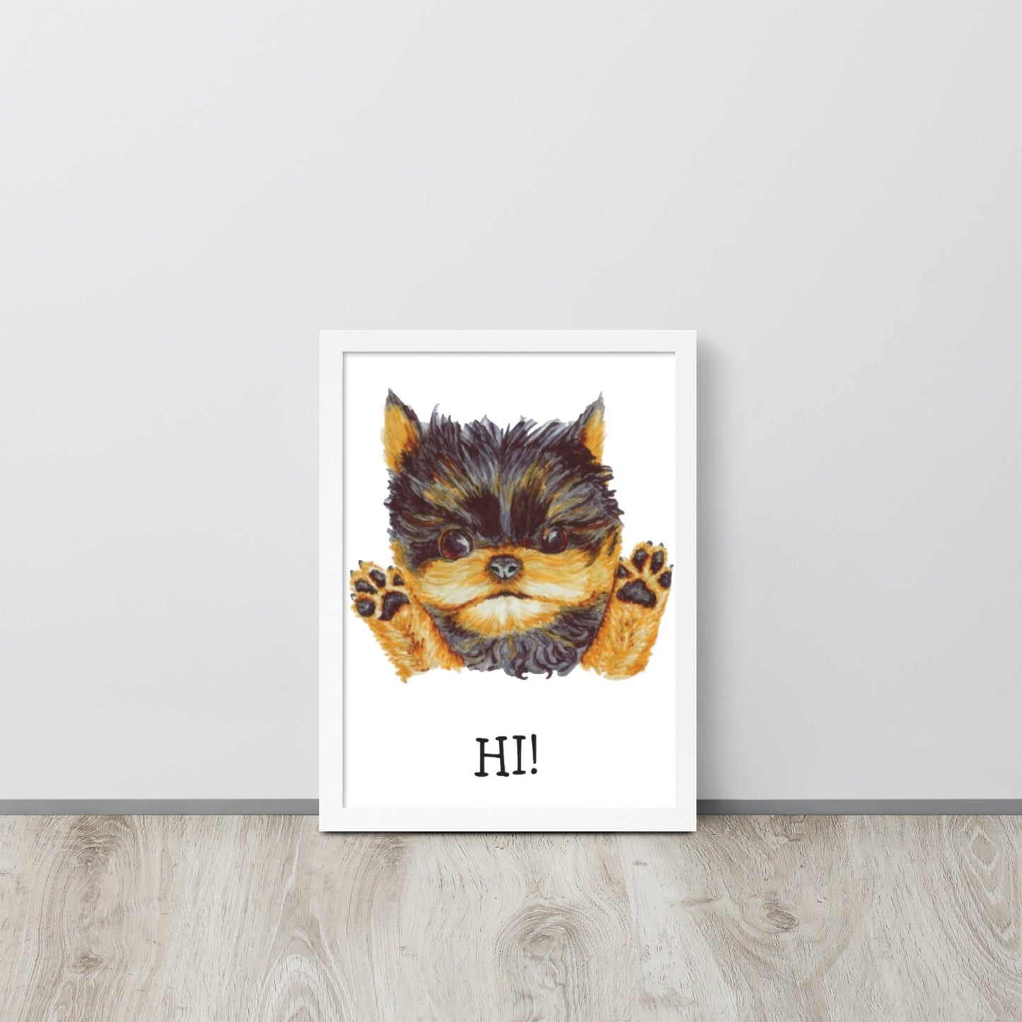 Corgie Puppy Framed Poster Posters, Prints, & Visual Artwork Indie Darling Design