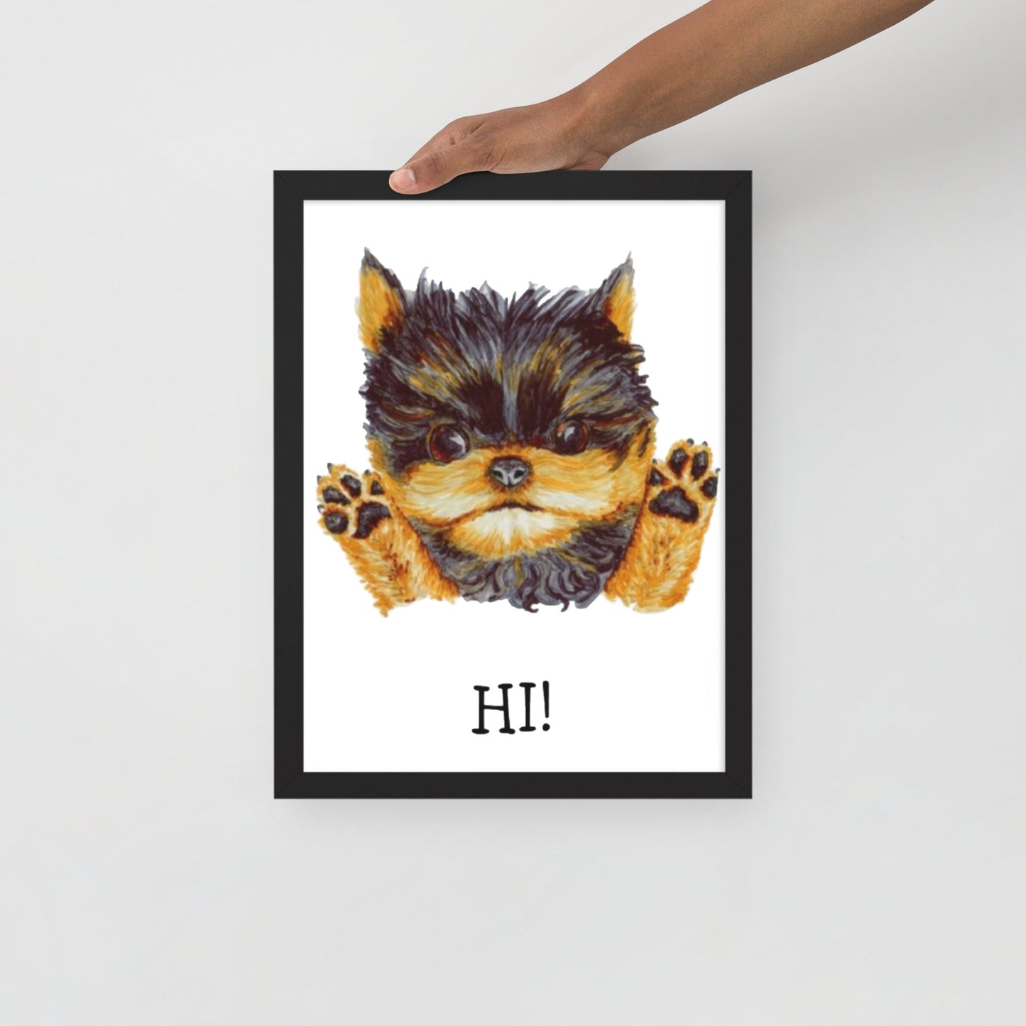 Corgie Puppy Framed Poster Posters, Prints, & Visual Artwork Indie Darling Design