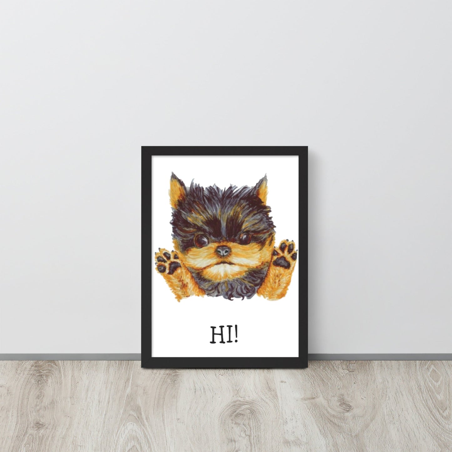 Corgie Puppy Framed Poster Posters, Prints, & Visual Artwork Indie Darling Design