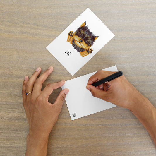 Corgie Puppy Illustrated Flat Card Indie Darling Design