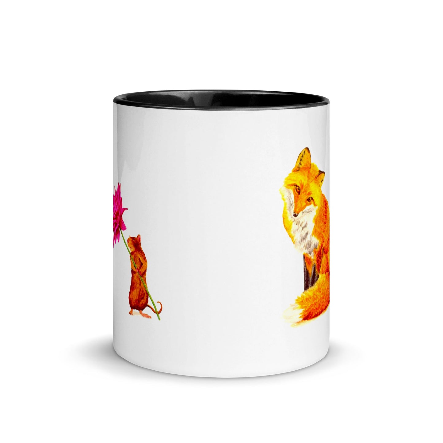 Fox and Mouse Two-Tone Mug Mugs Indie Darling Design