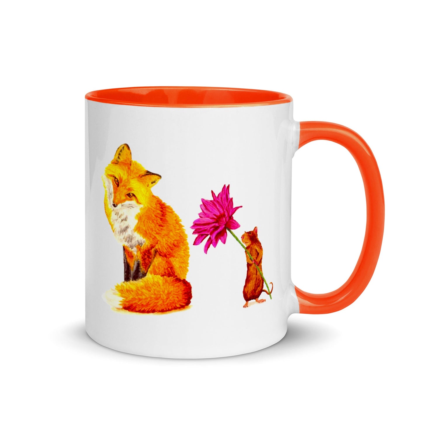 Fox and Mouse Two-Tone Mug Mugs Indie Darling Design