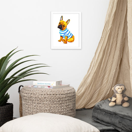 French Bulldog Framed Poster Posters, Prints, & Visual Artwork Indie Darling Design