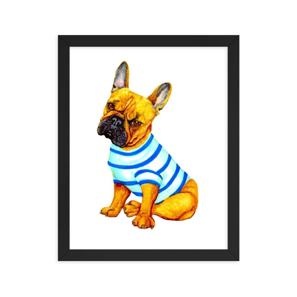 French Bulldog Framed Poster Posters, Prints, & Visual Artwork Indie Darling Design
