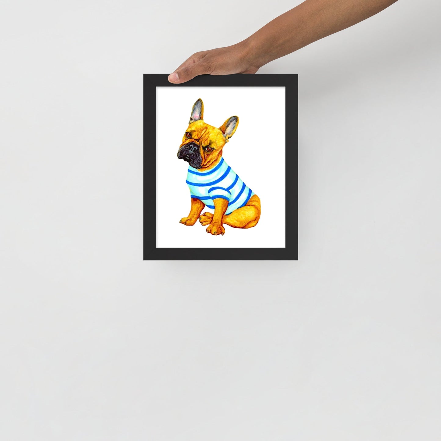 French Bulldog Framed Poster Posters, Prints, & Visual Artwork Indie Darling Design Black 8″×10″