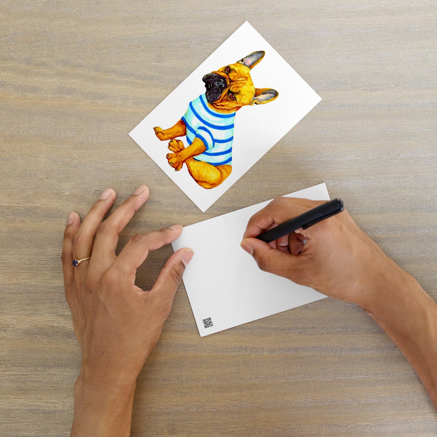 French Bulldog Illustrated Flat Card Greeting & Note Cards Indie Darling Design