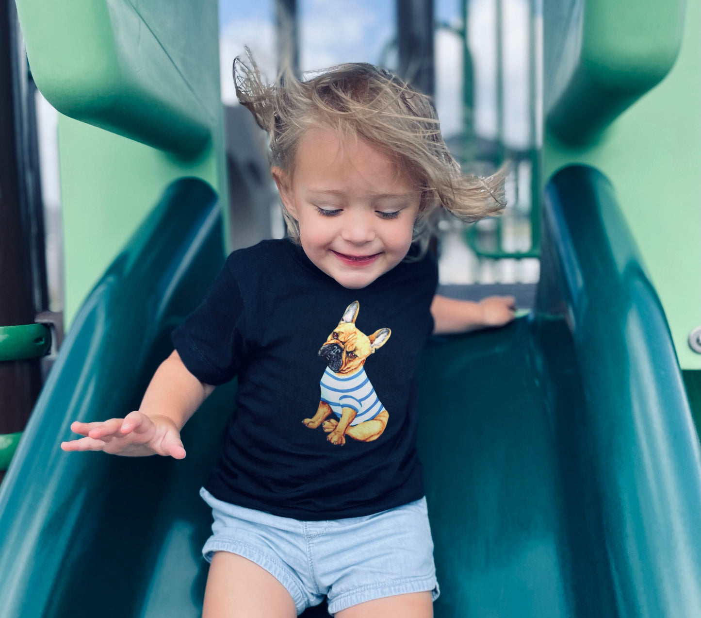 French Bulldog Toddler Short Sleeve Tee T-shirt Indie Darling Design