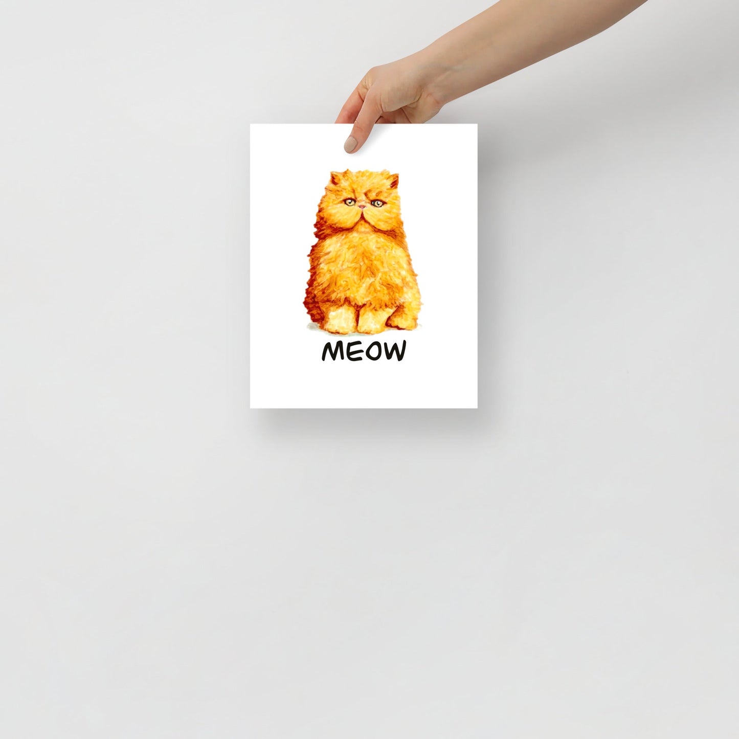 Orange Persian Cat Poster Print without Frame Posters, Prints, & Visual Artwork Indie Darling Design