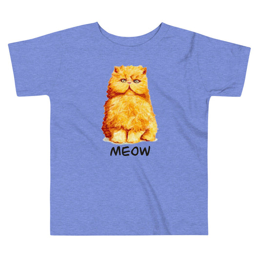 Orange Persian Cat Toddler Short Sleeve Tee T-shirt Indie Darling Design