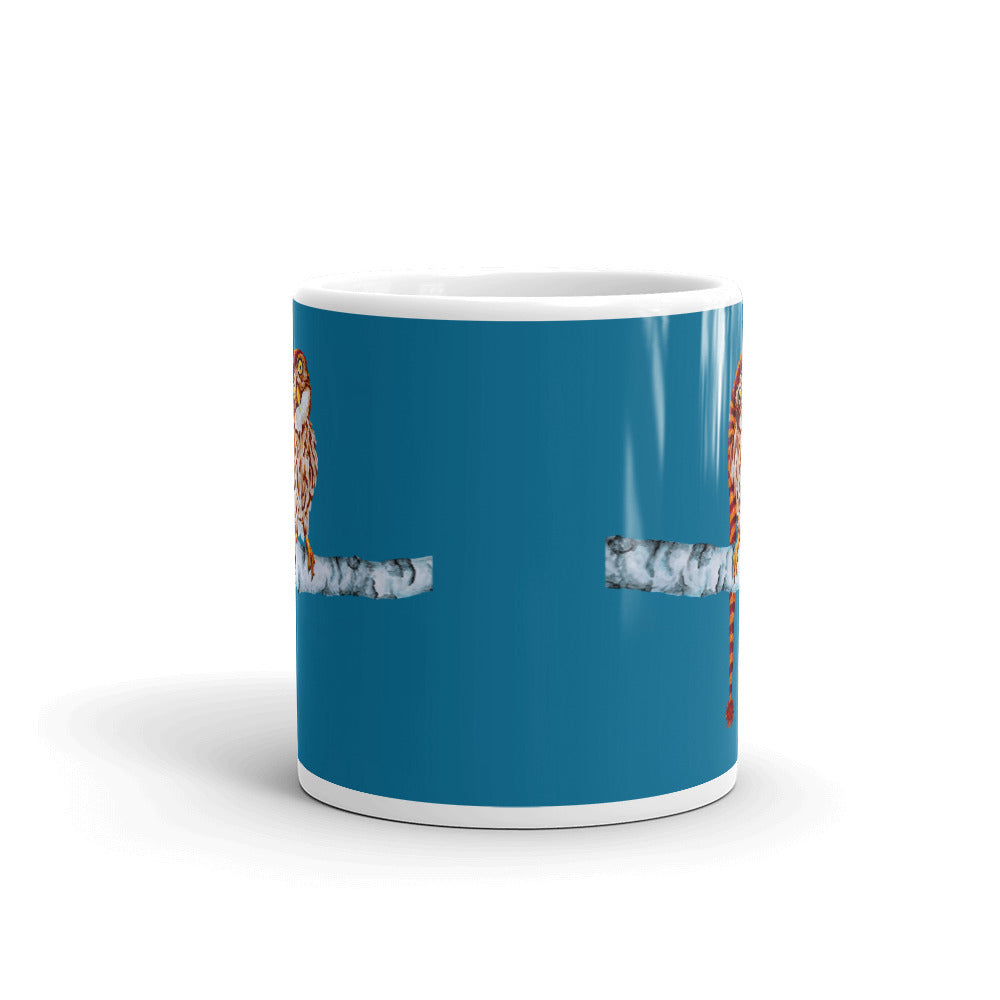 Owl in Stocking Cap Glossy Mug Mugs Indie Darling Design