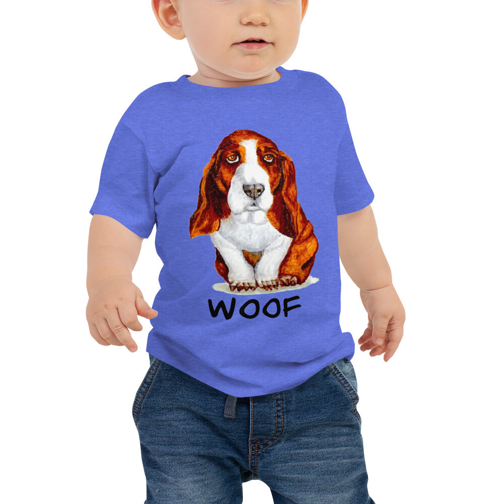 Basset Hound Puppy Baby Jersey Short Sleeve Tee T-shirt Indie Darling Design 