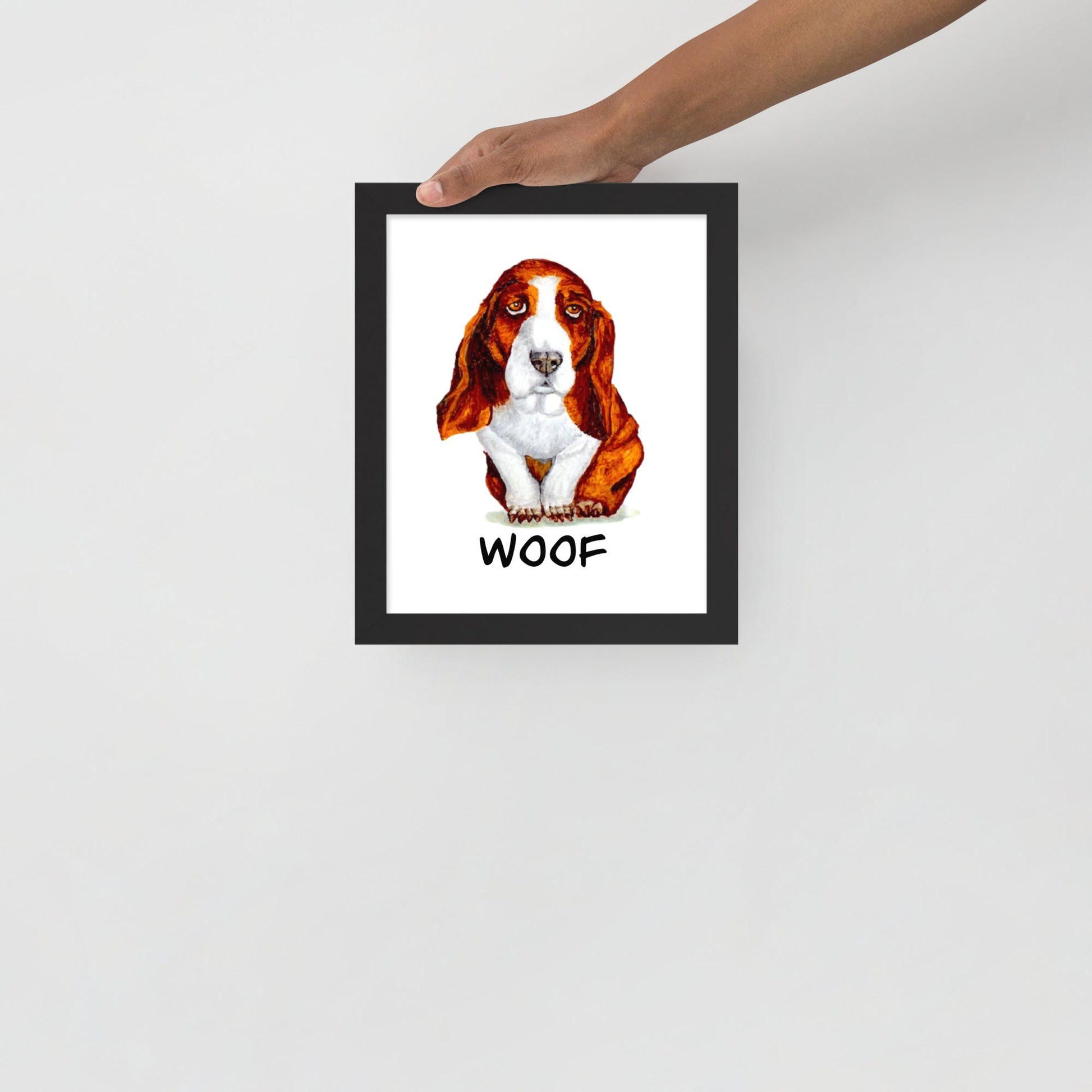 Basset Hound Puppy Framed Poster Posters, Prints, & Visual Artwork Indie Darling Design 