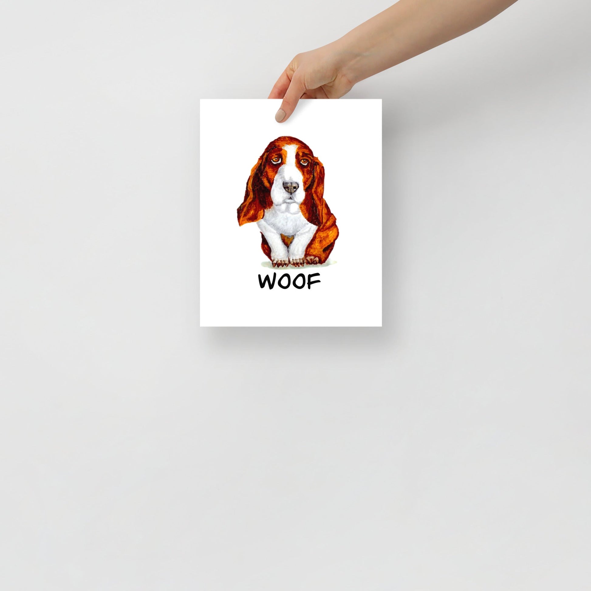 Basset Hound Puppy Poster Print without Frame Artwork Indie Darling Design 