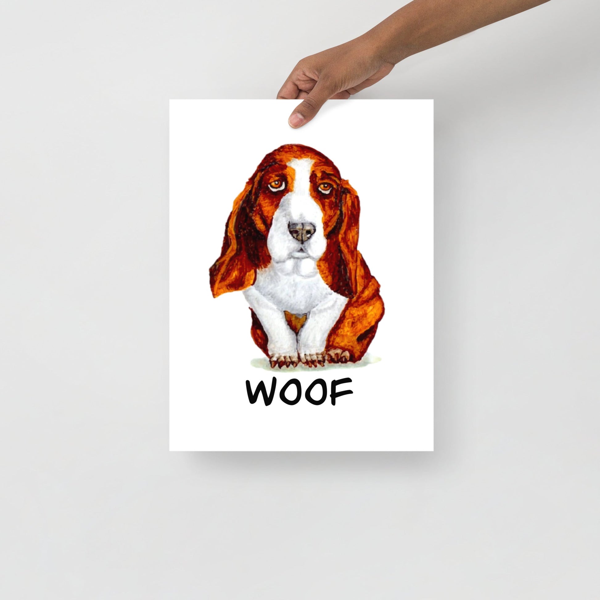 Basset Hound Puppy Poster Print without Frame Artwork Indie Darling Design 