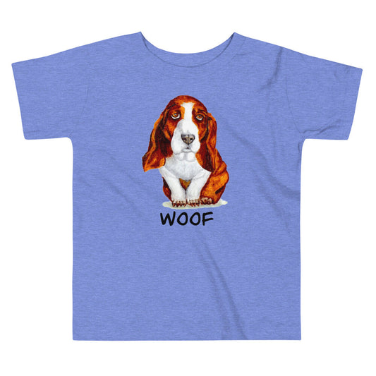 Basset Hound Puppy Toddler Short Sleeve Tee T-shirt Indie Darling Design 