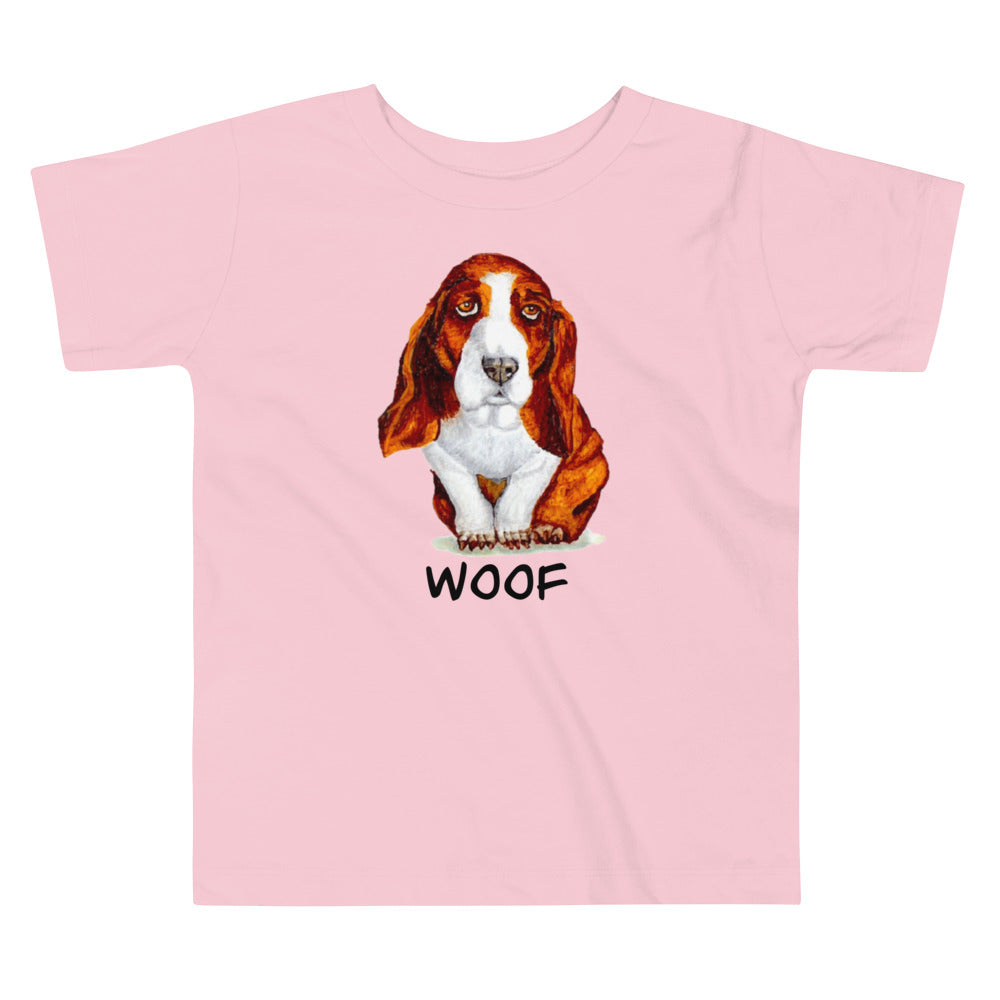 Basset Hound Puppy Toddler Short Sleeve Tee T-shirt Indie Darling Design 