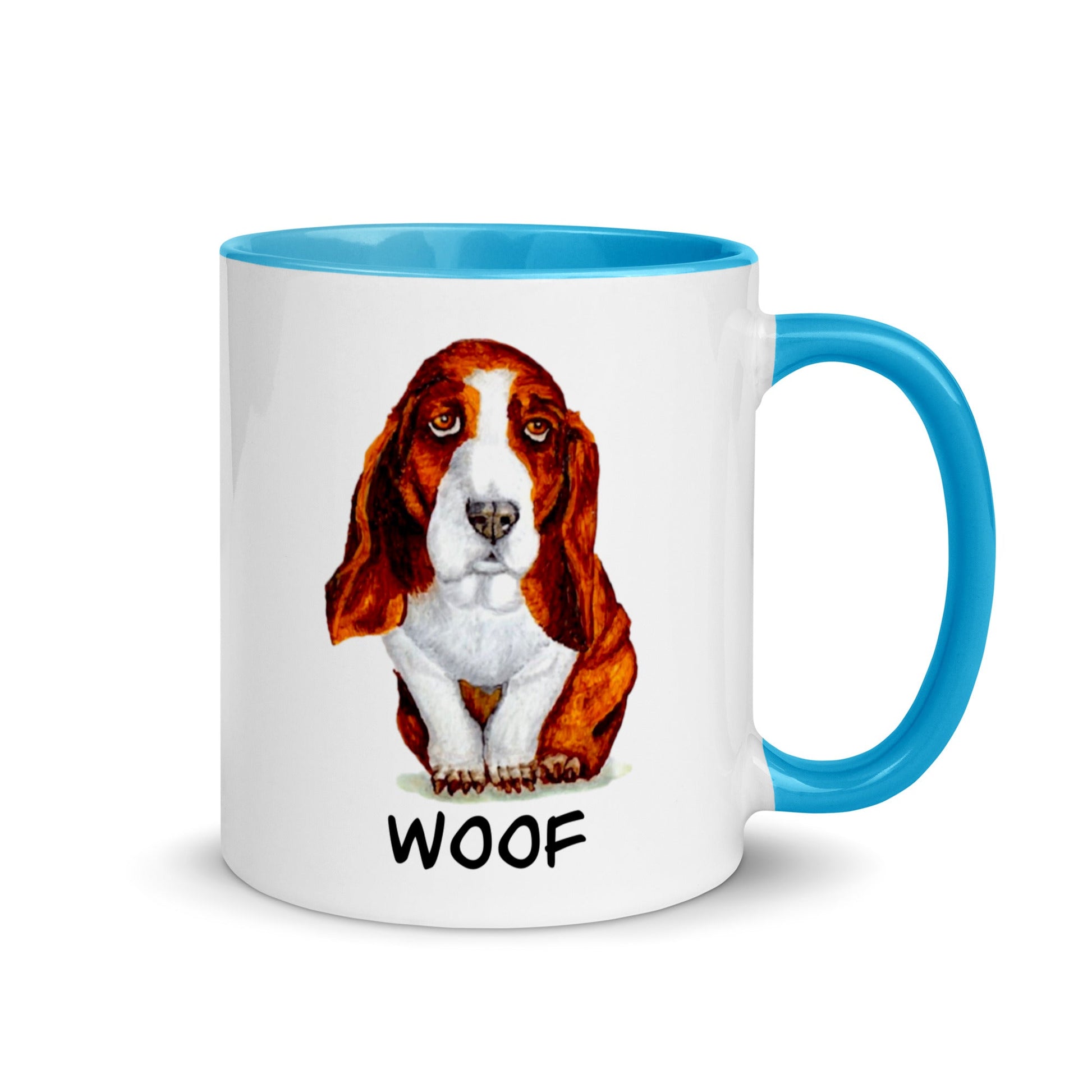 Basset Hound Puppy Two-Tone Mug Mugs Indie Darling Design 