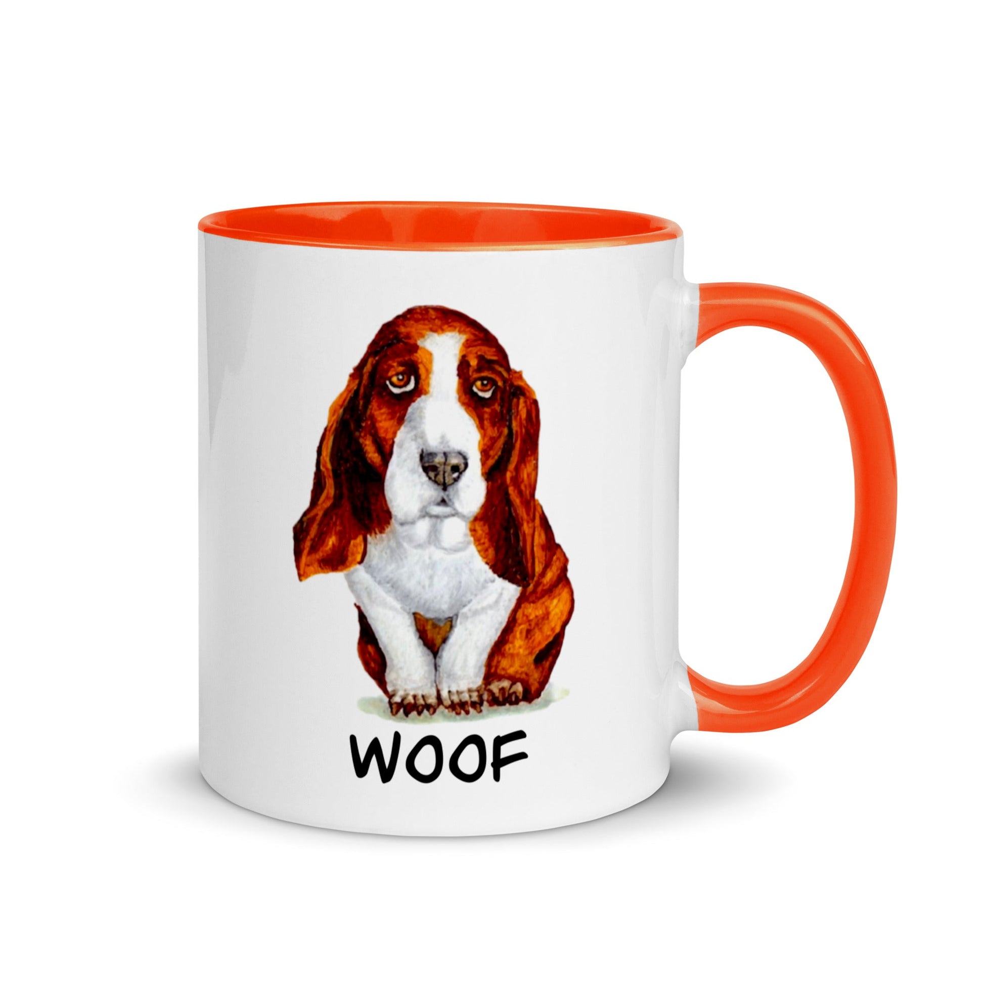 Basset Hound Puppy Two-Tone Mug Mugs Indie Darling Design 