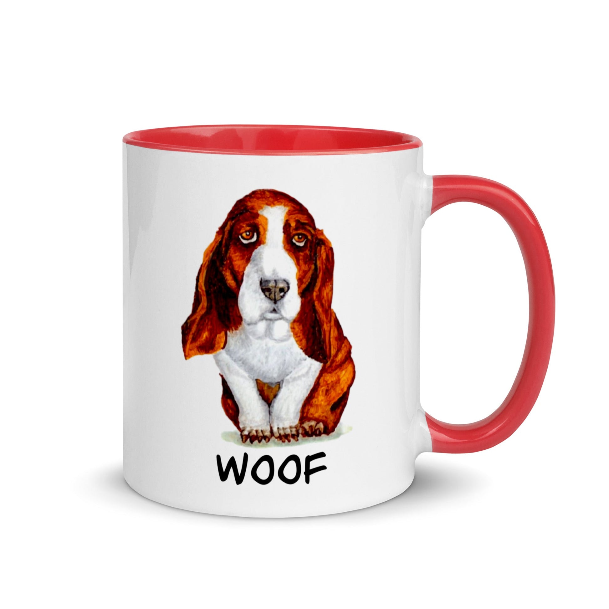 Basset Hound Puppy Two-Tone Mug Mugs Indie Darling Design 