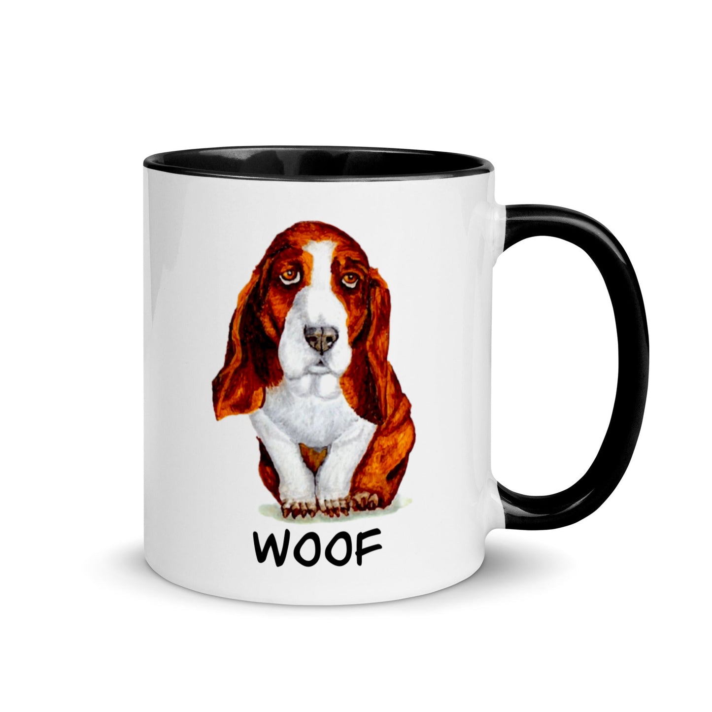 Basset Hound Puppy Two-Tone Mug Mugs Indie Darling Design 