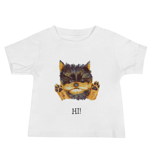 Corgie Puppy Baby Jersey Short Sleeve Tee T-shirt Indie Darling Design White 6-12m 