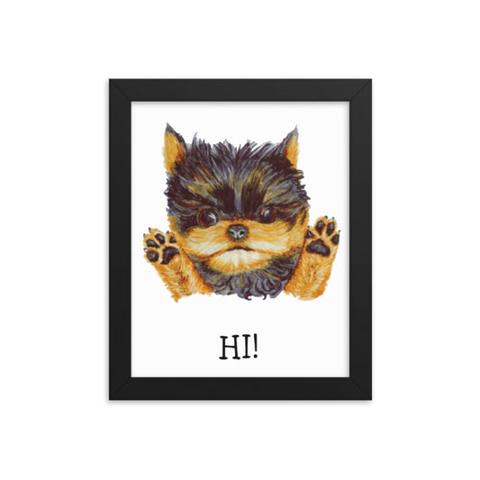 Corgie Puppy Framed Poster Posters, Prints, & Visual Artwork Indie Darling Design 