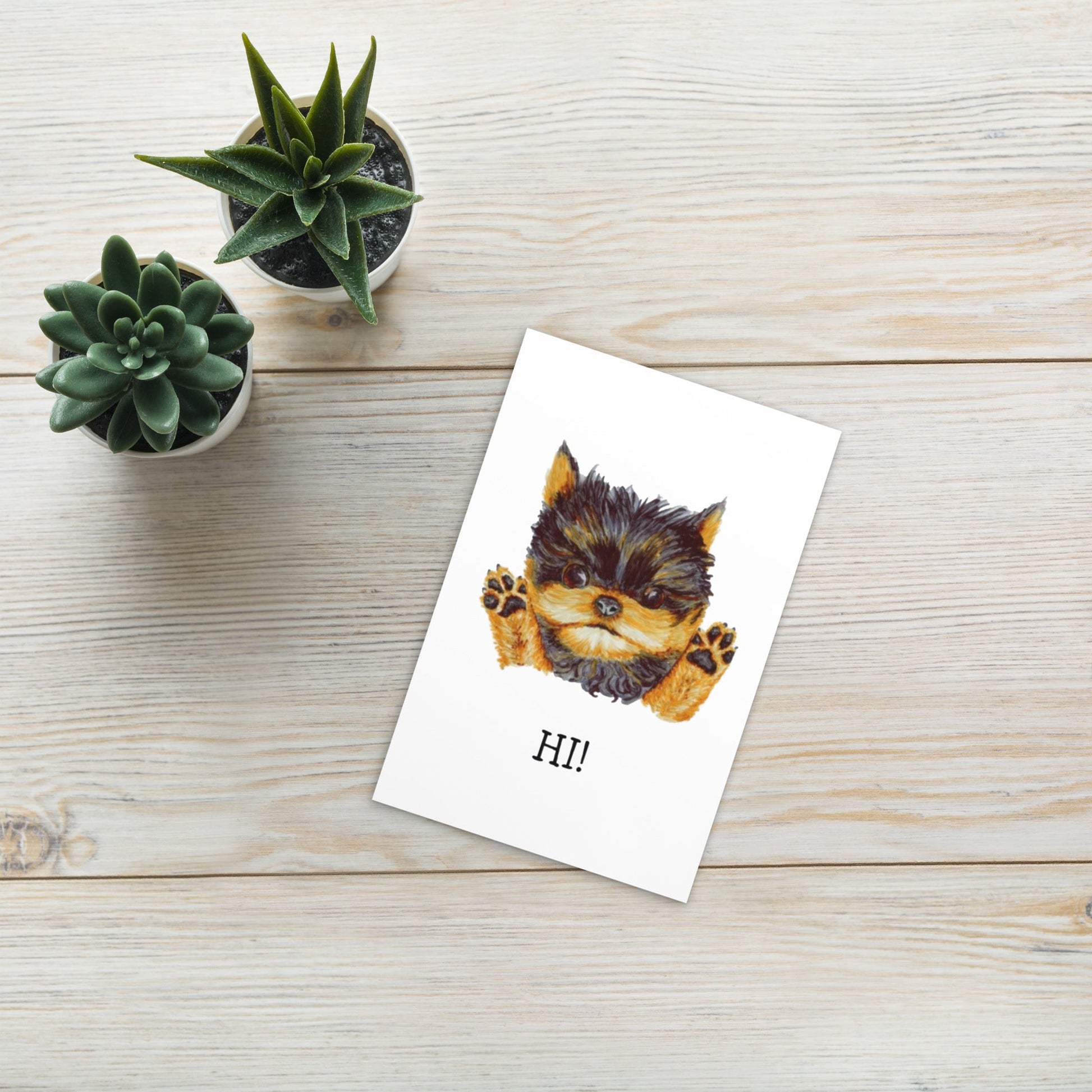 Corgie Puppy Illustrated Flat Card Indie Darling Design 