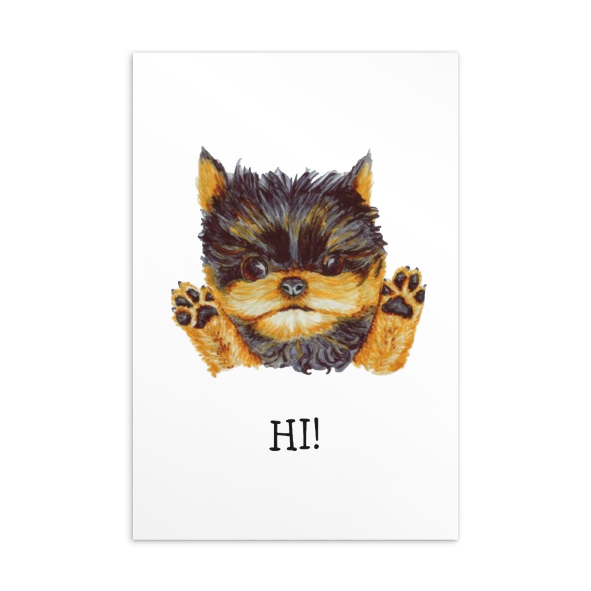 Corgie Puppy Illustrated Flat Card Indie Darling Design 