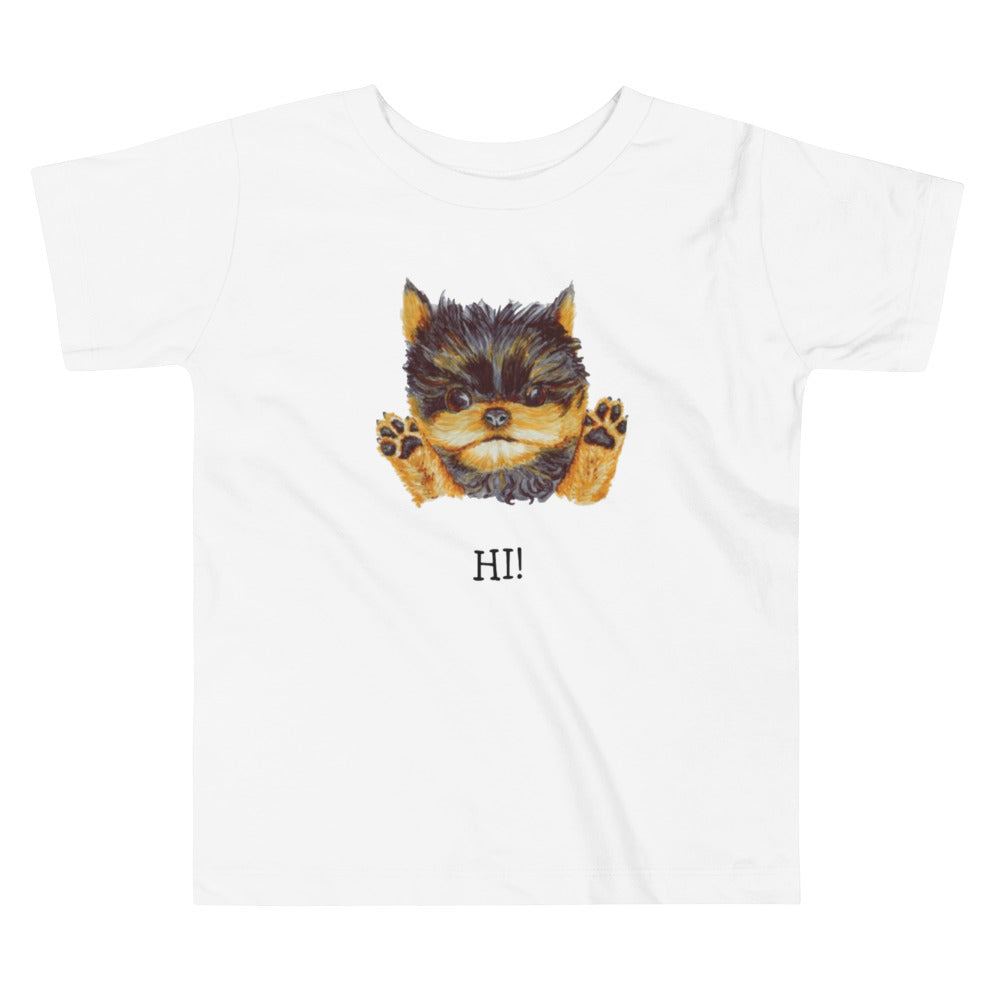 Corgie Puppy Toddler Short Sleeve Tee T-shirt Indie Darling Design White 2T 