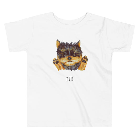 Corgie Puppy Toddler Short Sleeve Tee T-shirt Indie Darling Design White 2T 