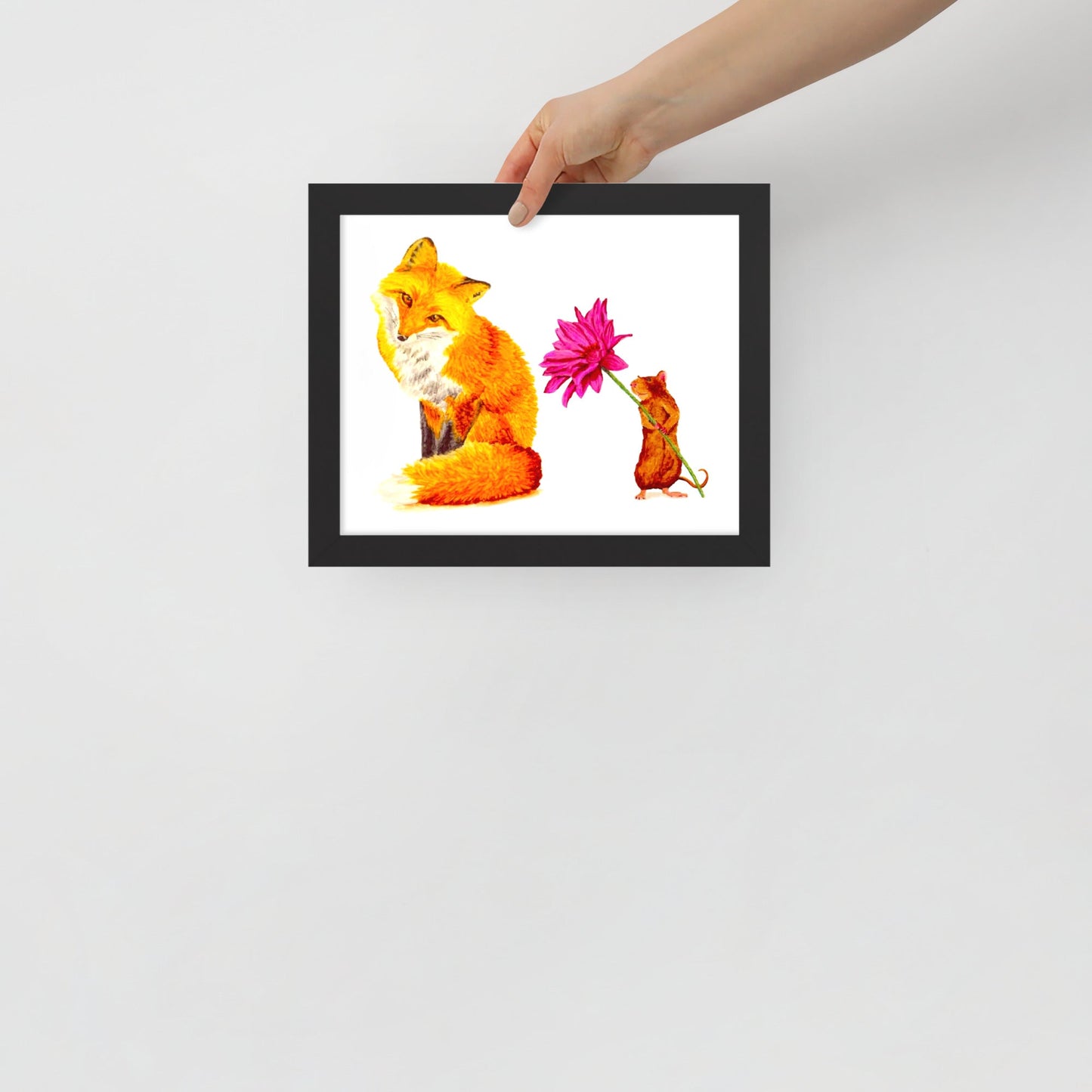 Fox and Mouse Framed Poster Print Artwork Indie Darling Design 