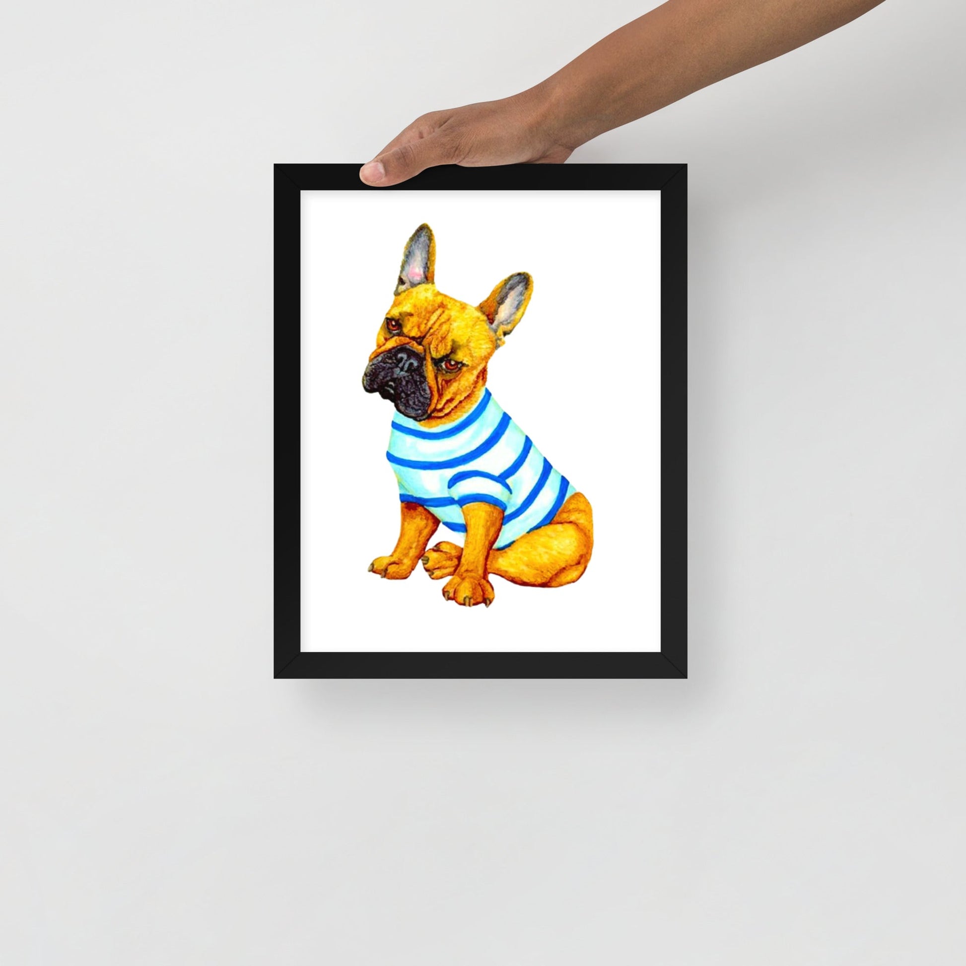 French Bulldog Framed Poster Posters, Prints, & Visual Artwork Indie Darling Design Black 11″×14″ 