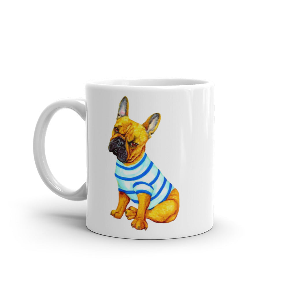 French Bulldog White Glossy Mug Mugs Indie Darling Design 