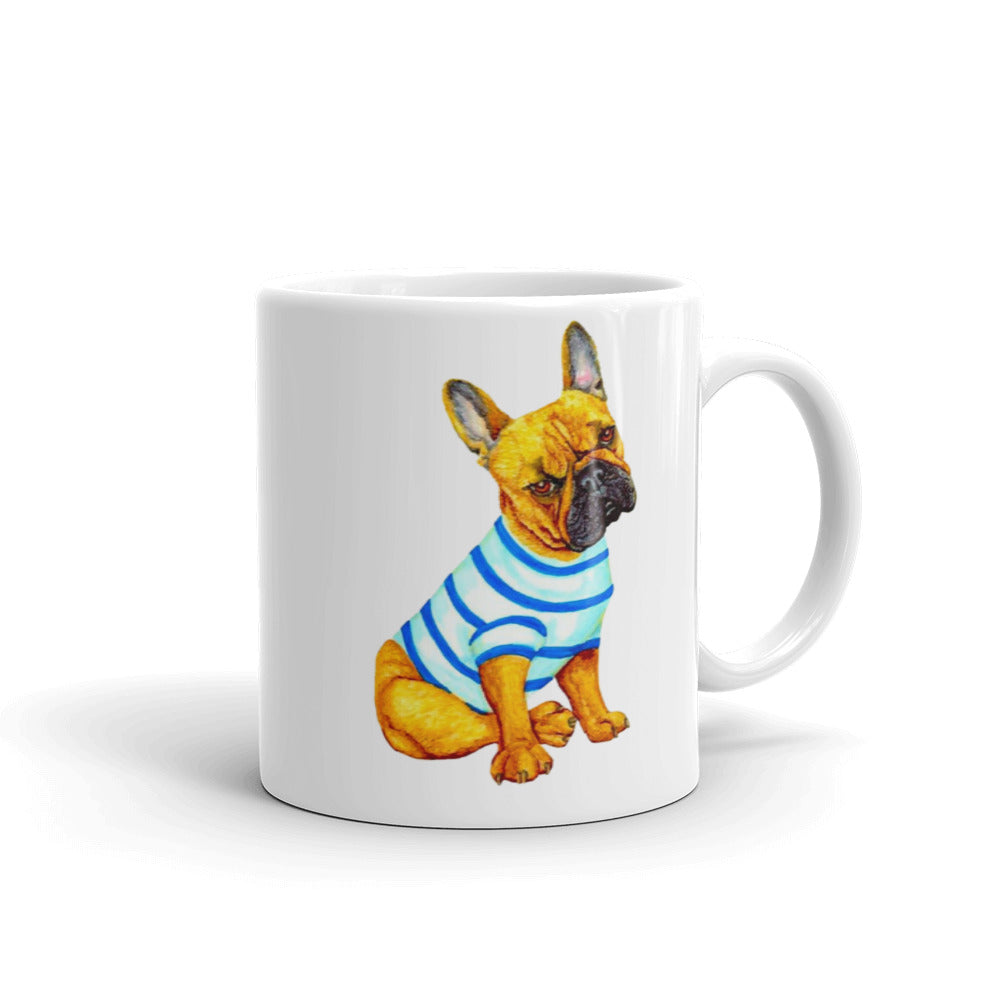 French Bulldog White Glossy Mug Mugs Indie Darling Design 