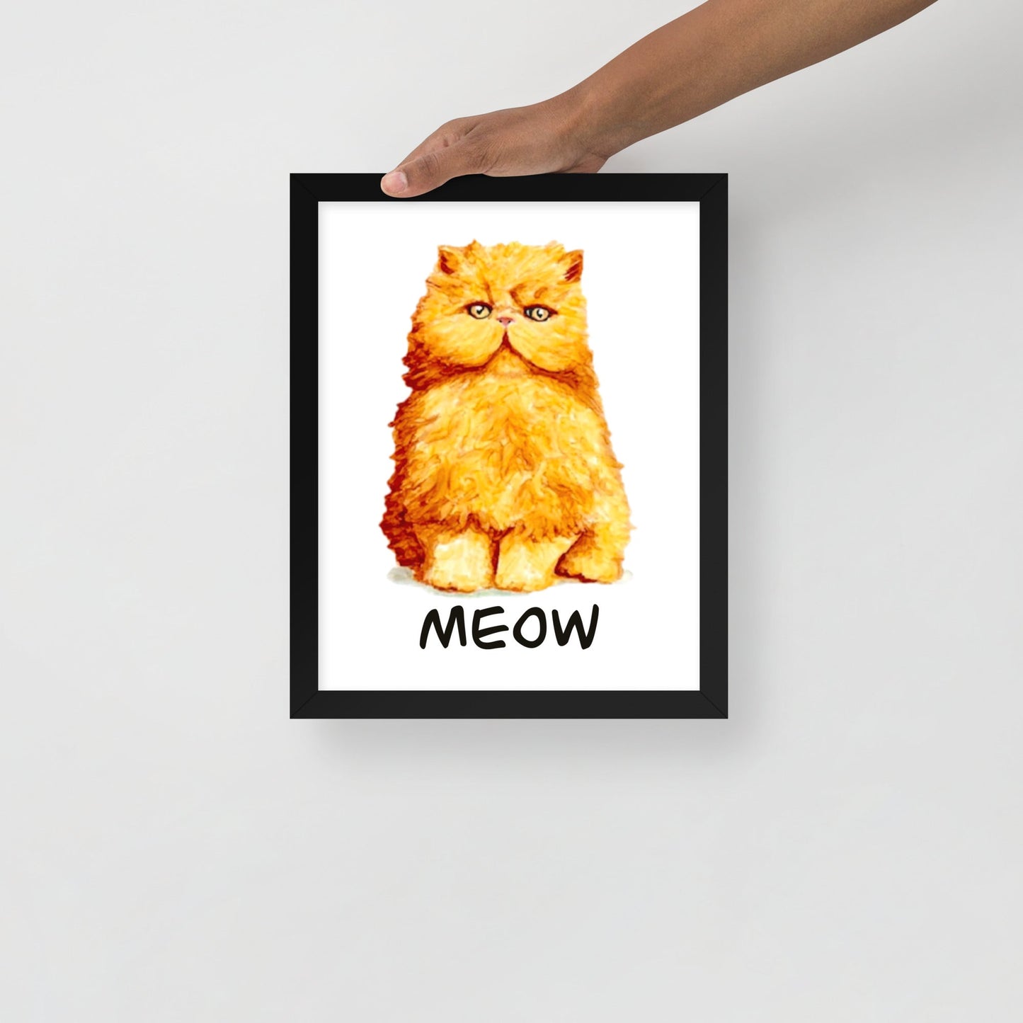 Orange Persian Cat Framed Poster Posters, Prints, & Visual Artwork Indie Darling Design 