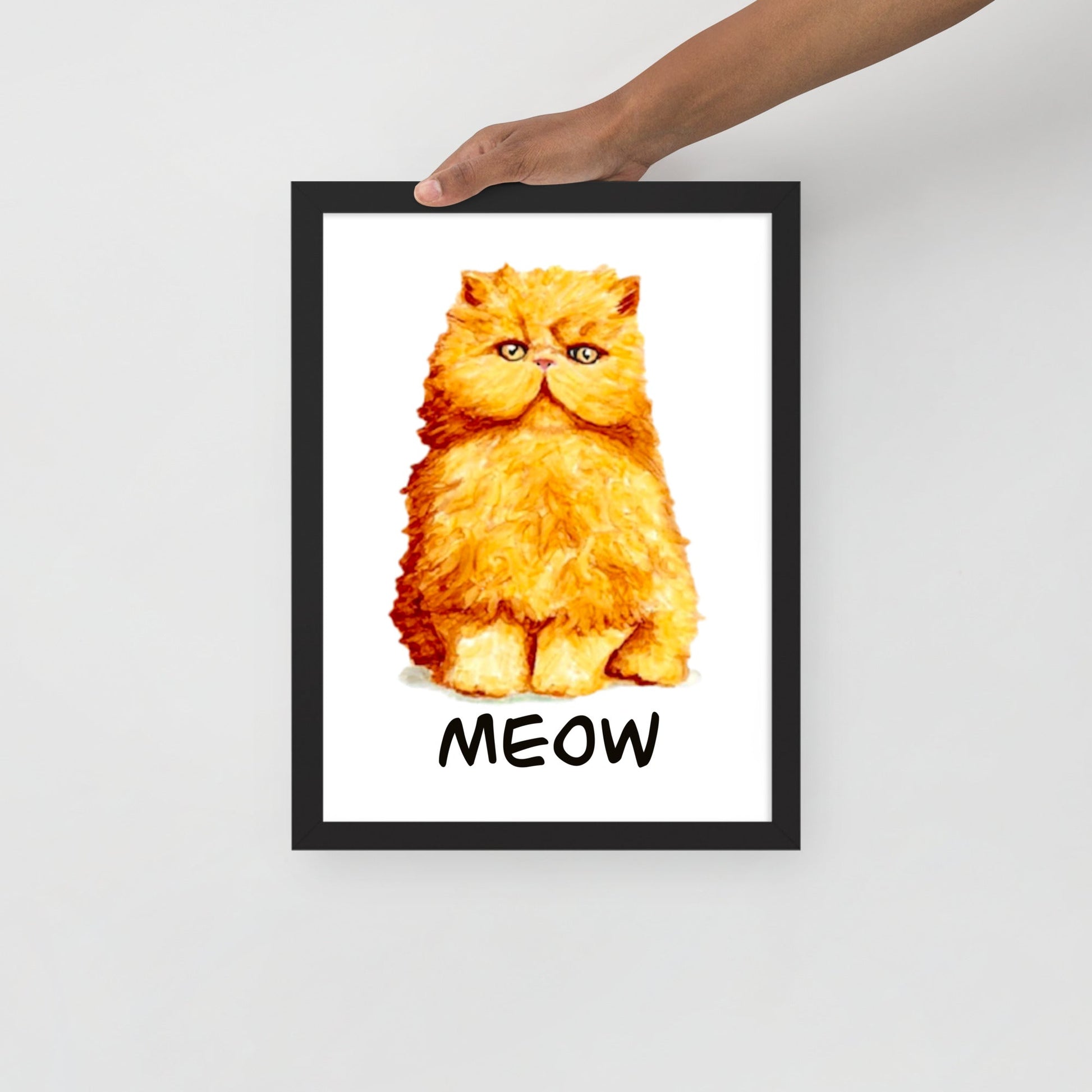 Orange Persian Cat Framed Poster Posters, Prints, & Visual Artwork Indie Darling Design 