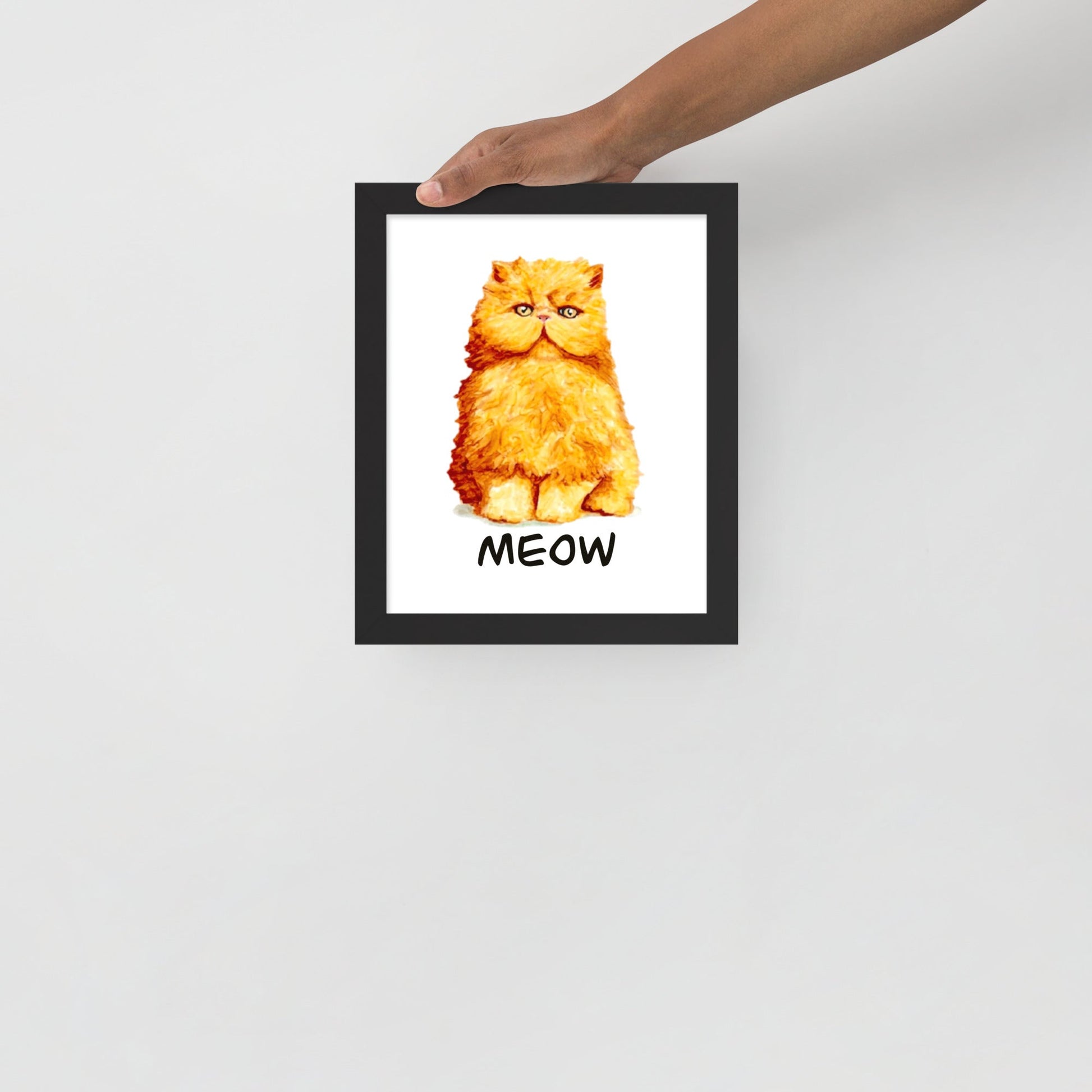 Orange Persian Cat Framed Poster Posters, Prints, & Visual Artwork Indie Darling Design 