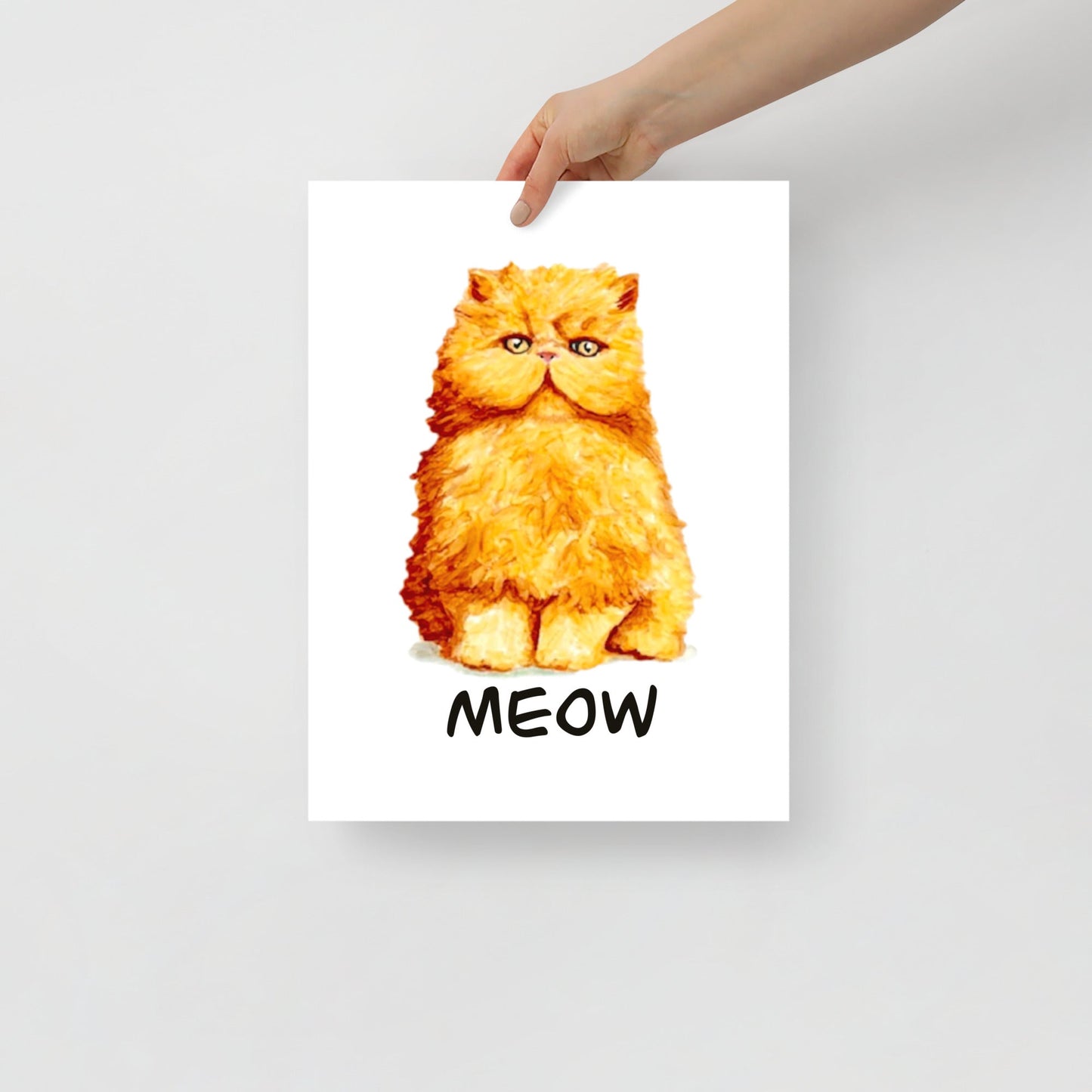 Orange Persian Cat Poster Print without Frame Posters, Prints, & Visual Artwork Indie Darling Design 