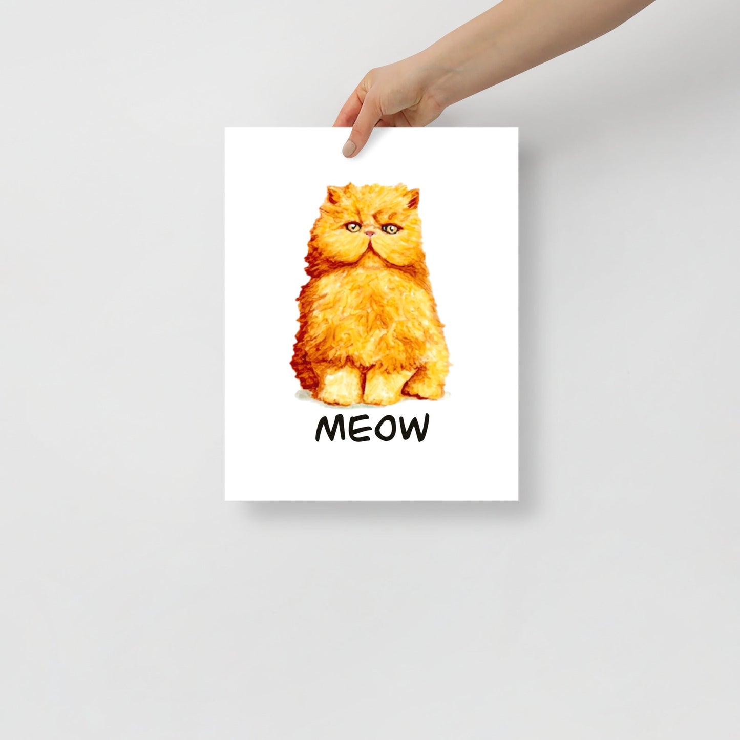 Orange Persian Cat Poster Print without Frame Posters, Prints, & Visual Artwork Indie Darling Design 